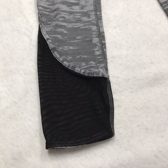 LULULEMON Fast Free Tight Pants Women 6 Black Camo Stretch Legging Athleisure - Picture 8 of 16
